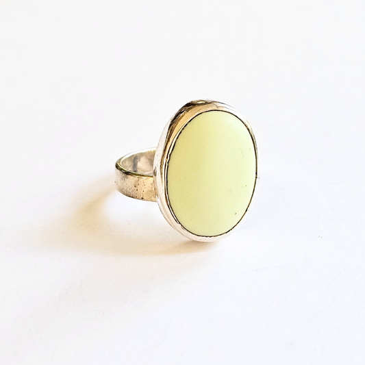 Gaspeite Ring - Sz 7, 8