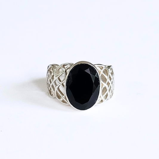 Black Onyx Ring  - Size 11