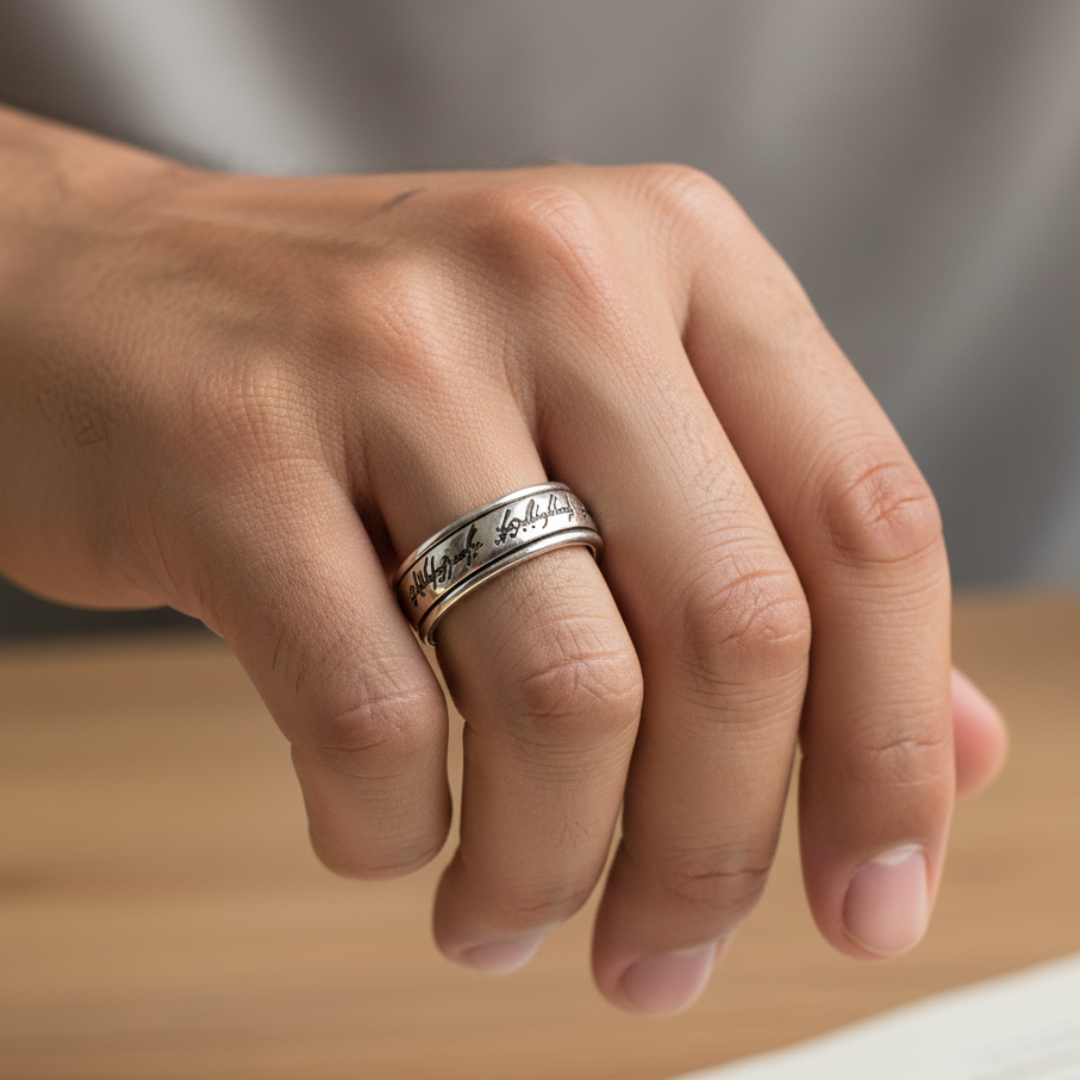 Meditation Spinner Ring - Sz 13 - Mindfulness and Spiritual Growth