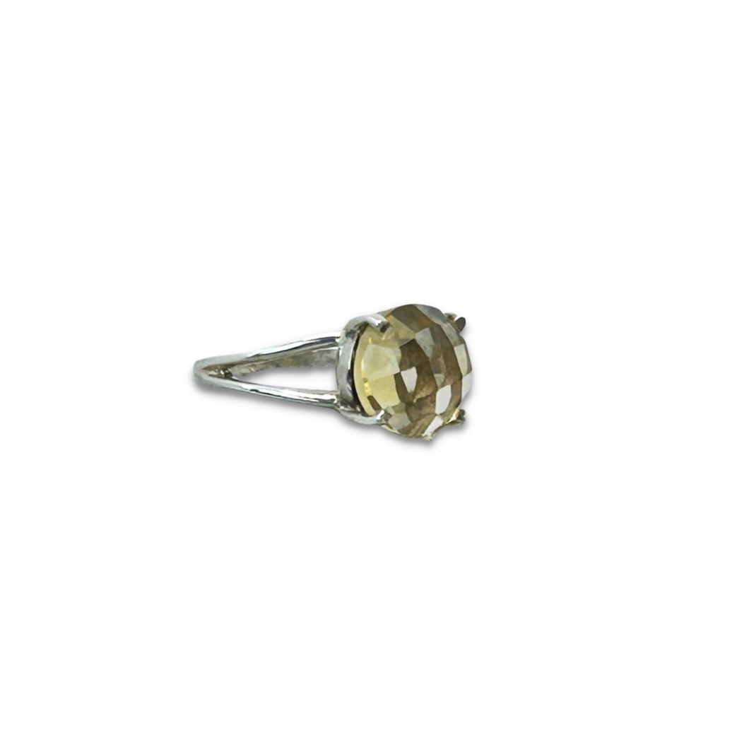 Citrine Faceted Ring - Sz 6 or 8