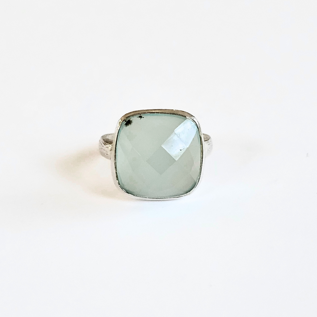 Blue Chalcedony Ring - Sz 7.5