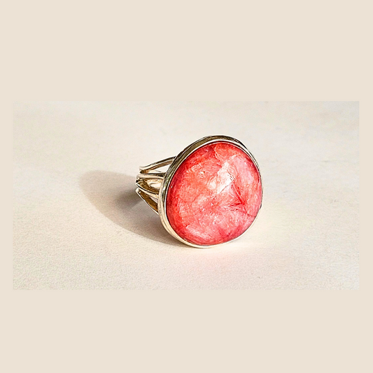 Ruby Oval Ring - Sz 8