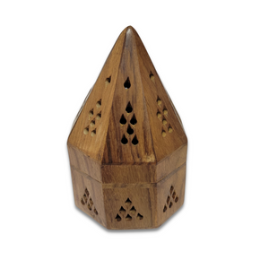 Wooden Temple Cone/Charcoal Burner