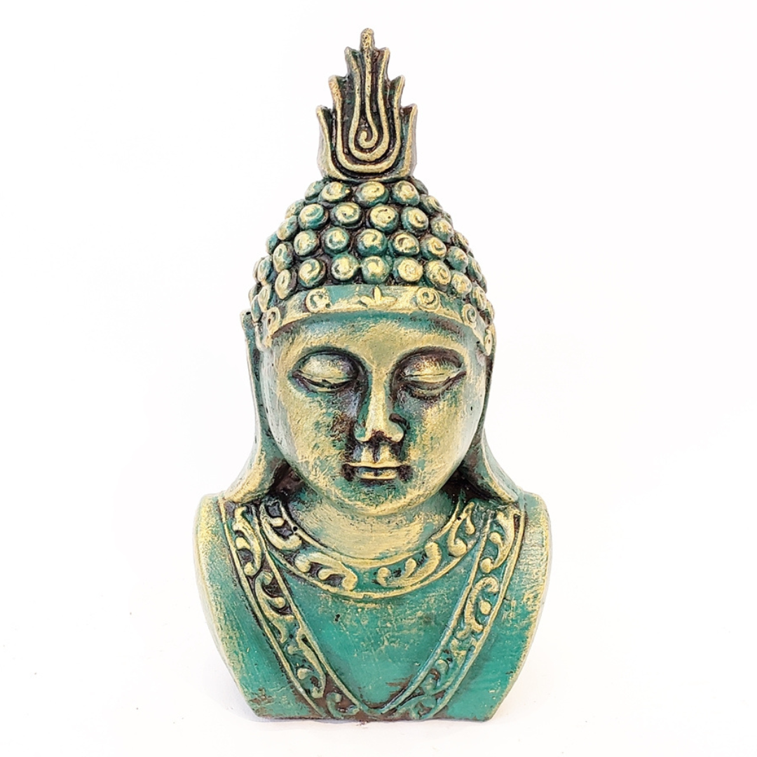 Thai Buddha Bust Statue – Handcrafted Serenity from the Canadian Rockies