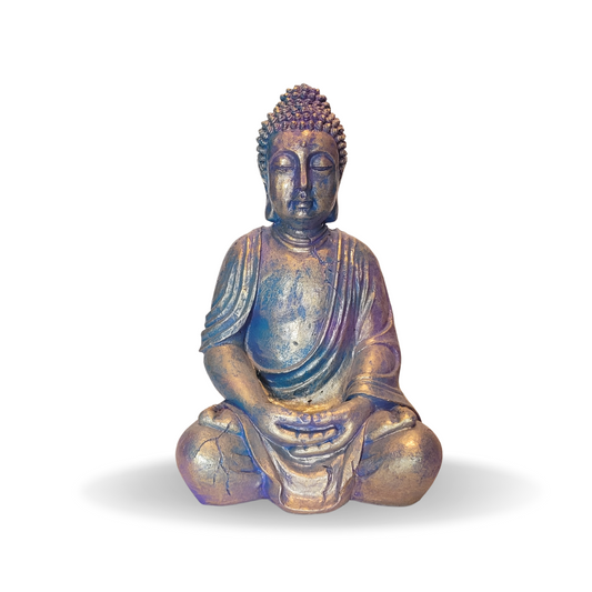 Thai Buddha Garden Statue - Purple Iridescent Colour