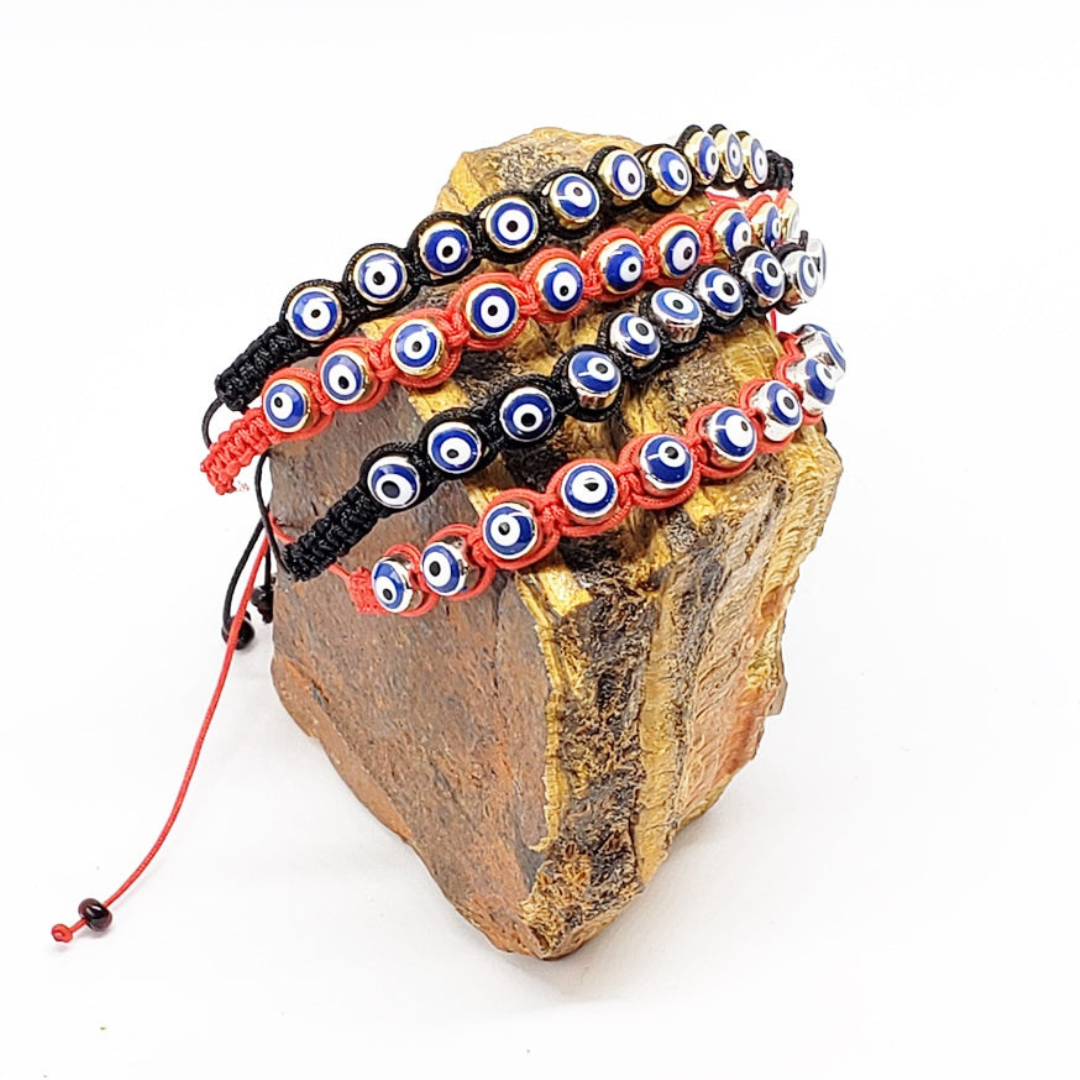 Evil Eye Protection Shamballa Bracelet - Sold individually