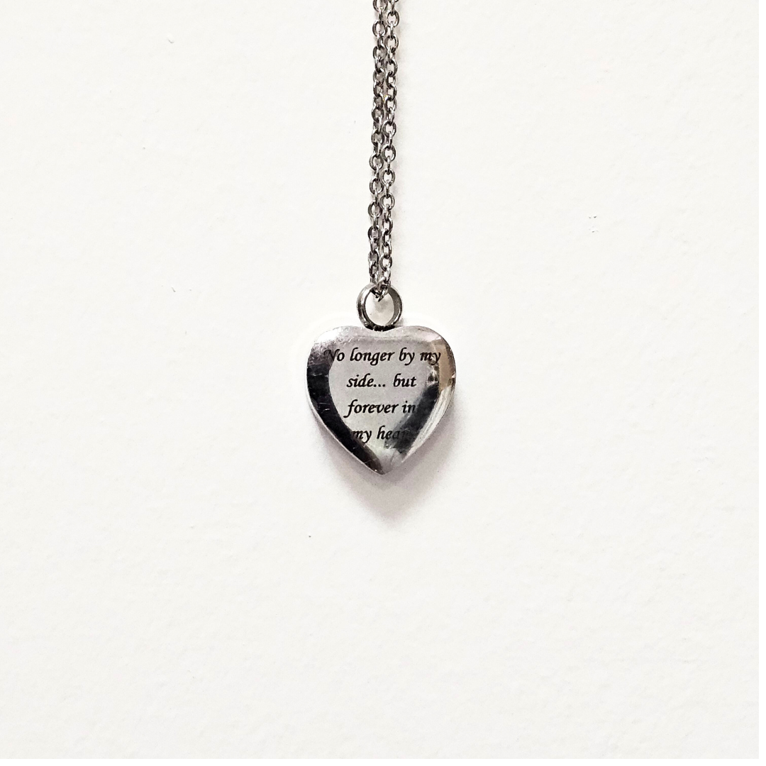 Stainless Steel Memorial Heart Urn Pendant