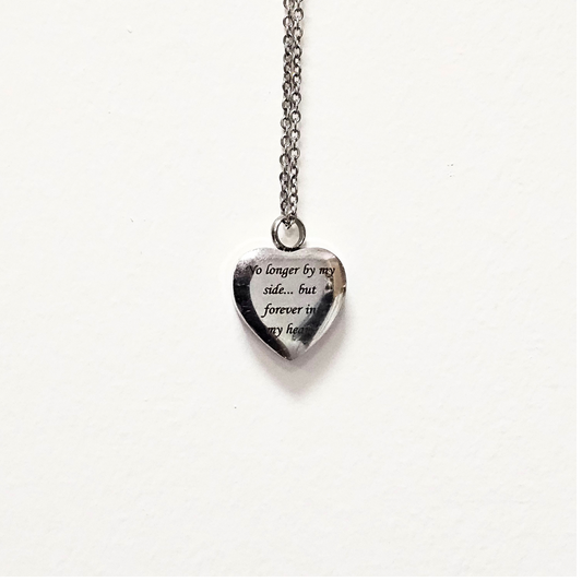 Stainless Steel Memorial Heart Urn Pendant