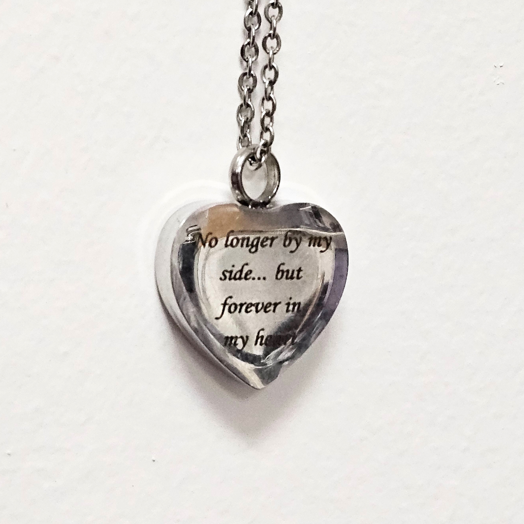 Stainless Steel Memorial Heart Urn Pendant