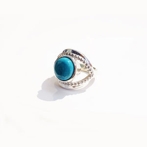 Turquoise Evil Eye Ring - Sz 9
