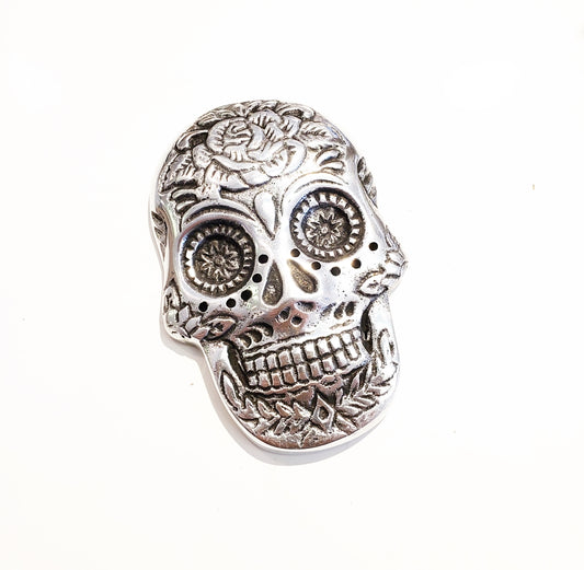 Silver Skull Incense Burner