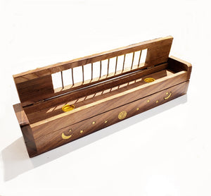 All-In-One Wooden Incense Box & Burner