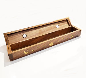 All-In-One Wooden Incense Box & Burner