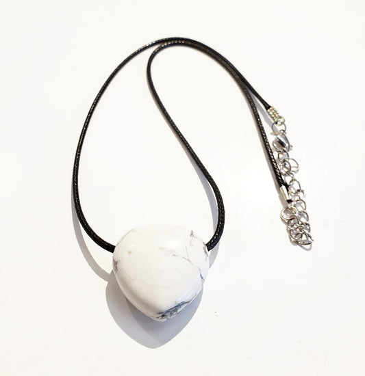 Howlite Heart Necklace