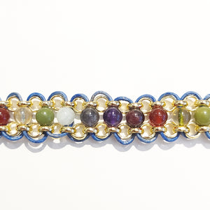 Chakra Chain-Link Gemstone Bracelet