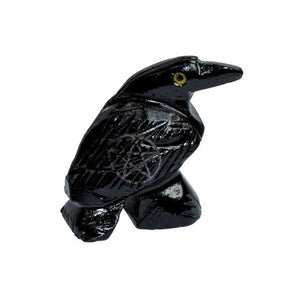 Black Onyx Raven w/Pentacle 1.5"