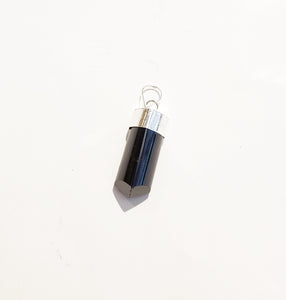 Polished Black Tourmaline Pendant
