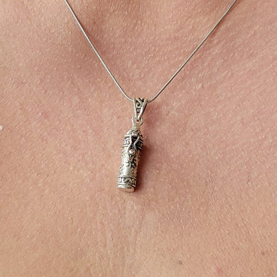 Sterling Silver Chambered Memorial Pendant