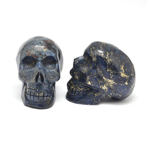 Denim Blue Pyrite Skull