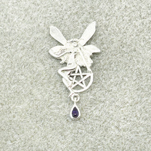 Amethyst Fairy Pentacle Pendant