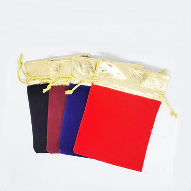Gold Top Velvet Bags