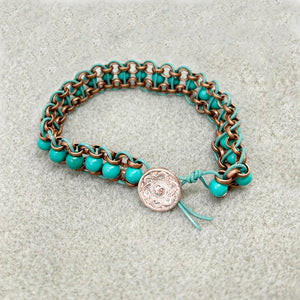 Turquoise Chain-Link Bracelet