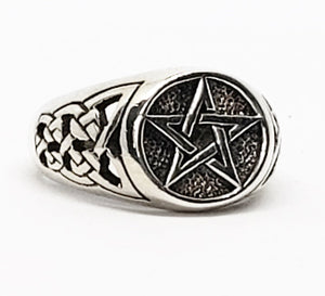 Silver Celtic Pentacle Ring