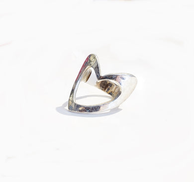 Sterling Silver Heart Ring - Sz 7
