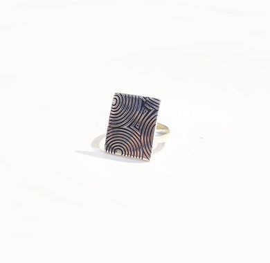 Patterned Silver Ring