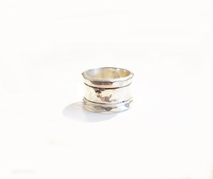 Silver Wide Band Ring - Sz 8