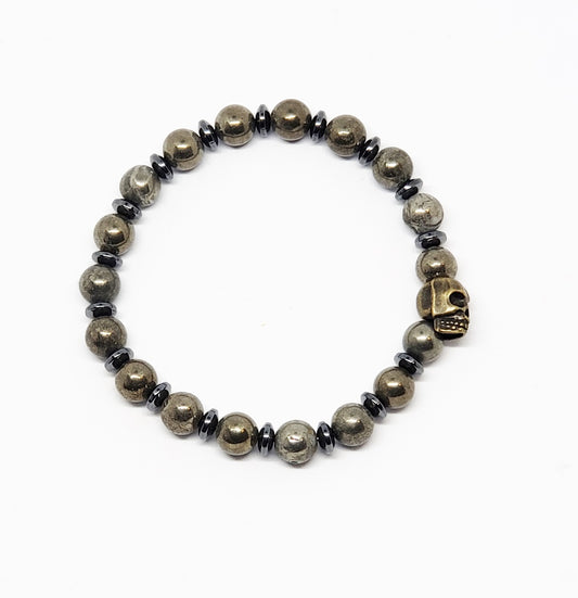 Pyrite Hematite Bracelet