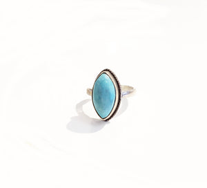 Turquoise Marquis Ring - Sz 6